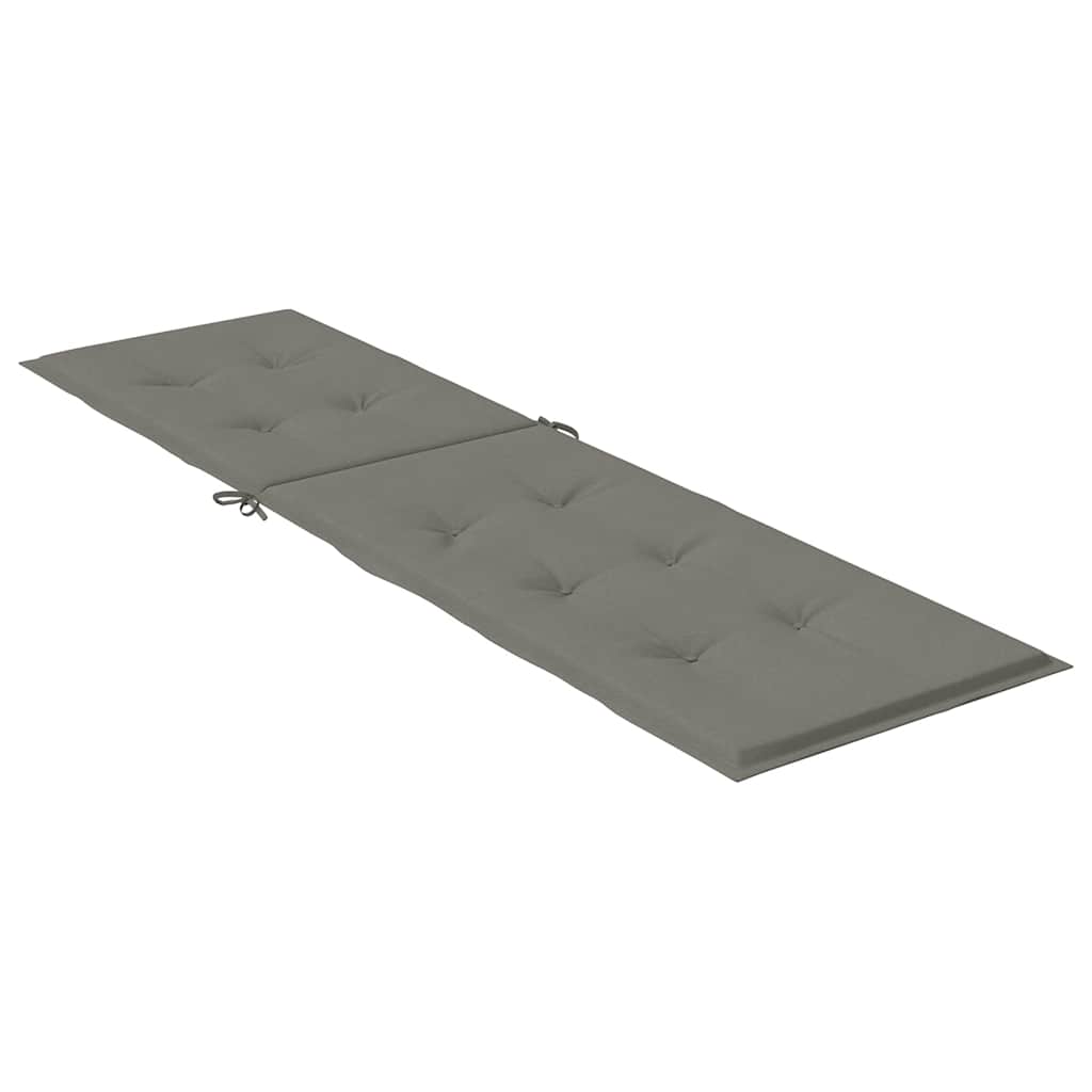 Cuscino per Sdraio Grigio Scuro MÃ©lange (75+105)x50x3 Tessuto