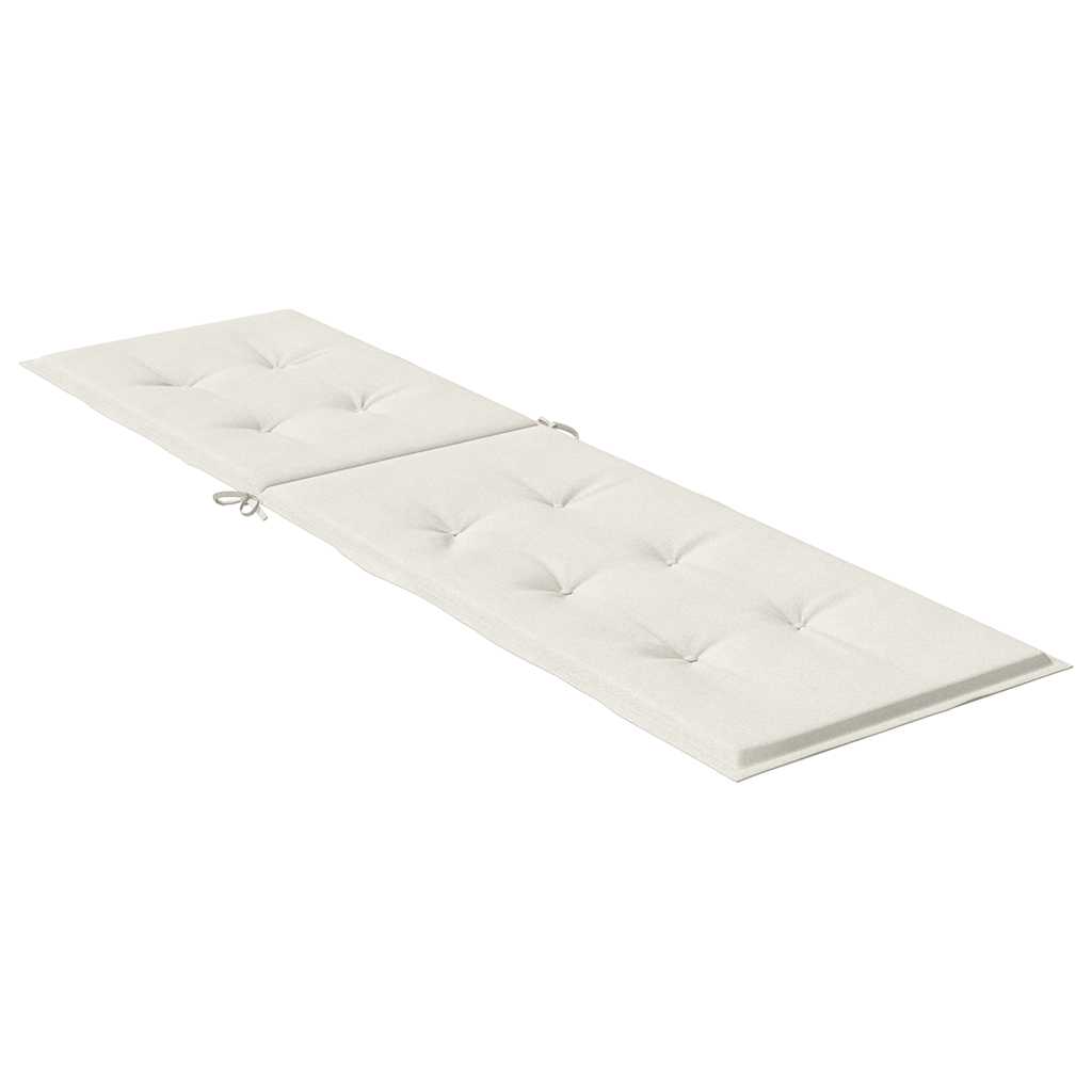 Cuscino per Sdraio Crema MÃ©lange (75+105)x50x3 cm in Tessuto