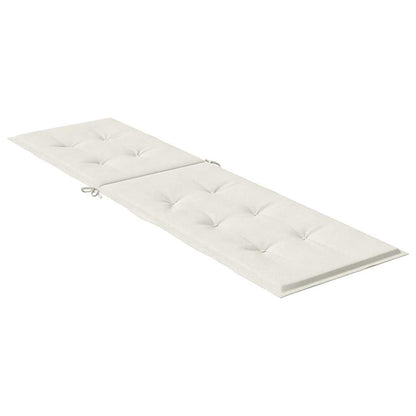 Cuscino per Sdraio Crema MÃ©lange (75+105)x50x3 cm in Tessuto