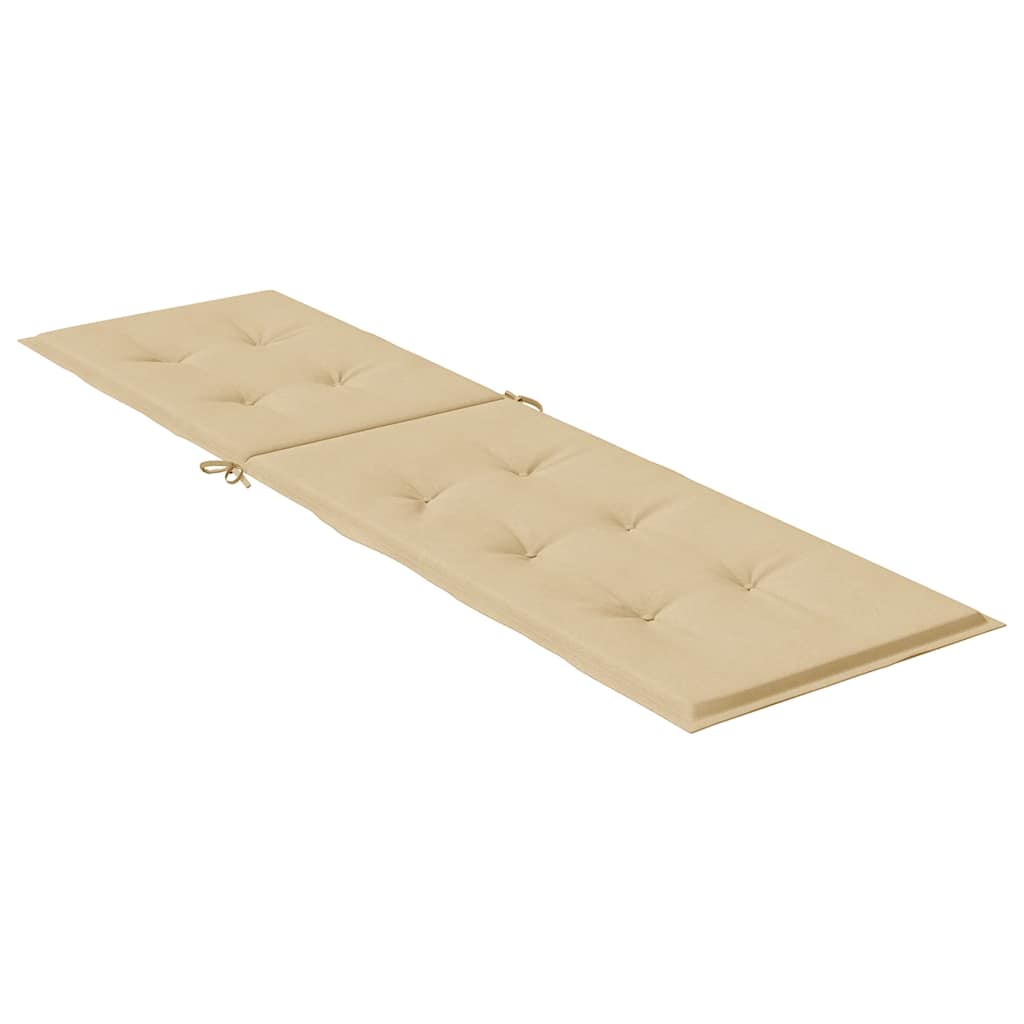 Cuscino per Sdraio Beige MÃ©lange (75+105)x50x3 cm in Tessuto