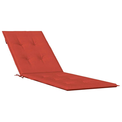 Cuscino per Sdraio Rosso MÃ©lange (75+105)x50x3 cm in Tessuto