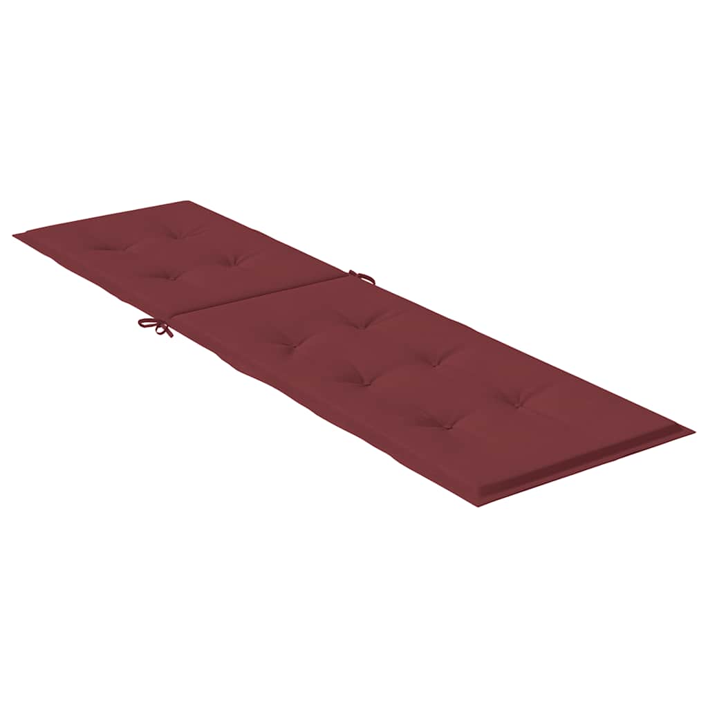 Cuscino per Sdraio Rosso Vino Mélange (75+105)x50x3 Tessuto