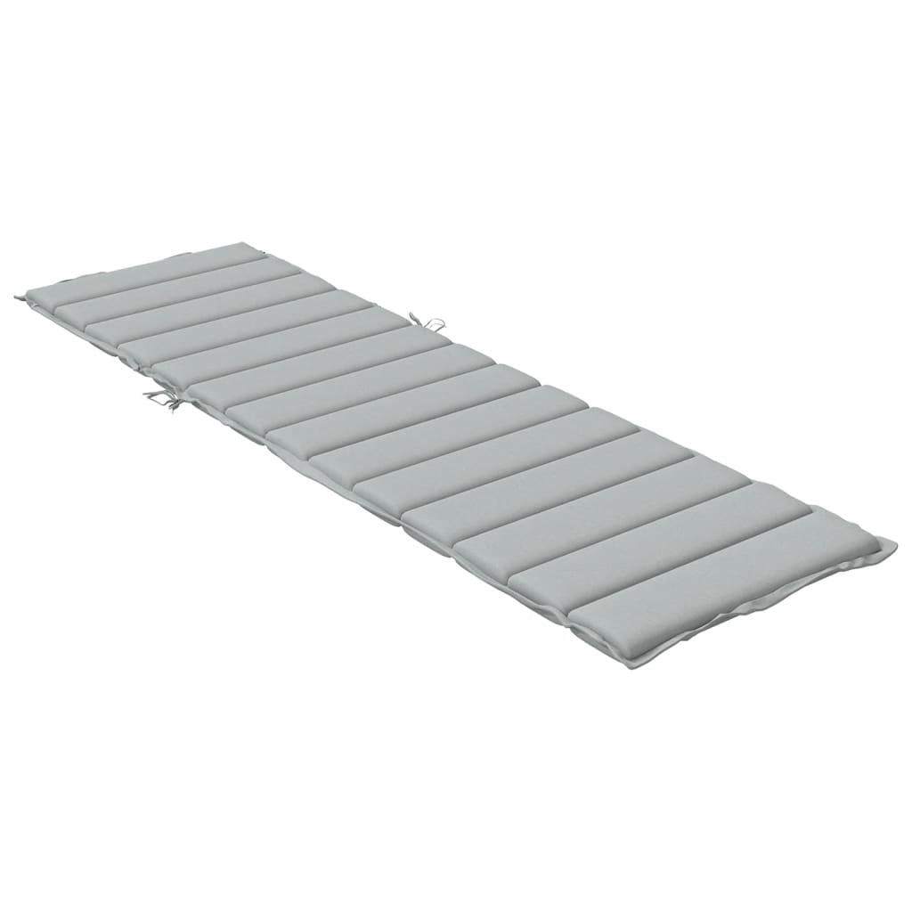 Cuscino per Lettino Prendisole Grigio Chiaro MÃ©lange 200x50x4cm