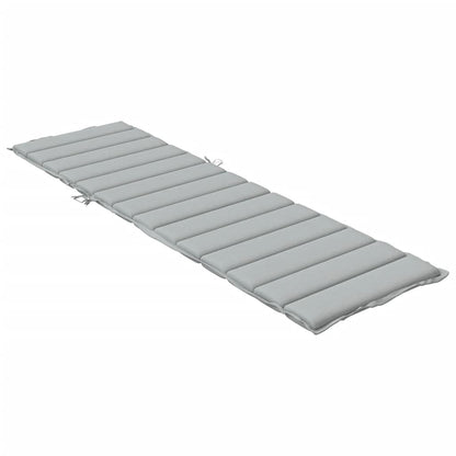 Cuscino per Lettino Prendisole Grigio Chiaro MÃ©lange 200x50x4cm