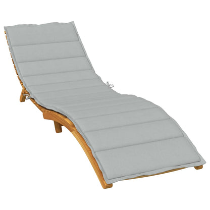 Cuscino per Lettino Prendisole Grigio Chiaro MÃ©lange 200x50x4cm