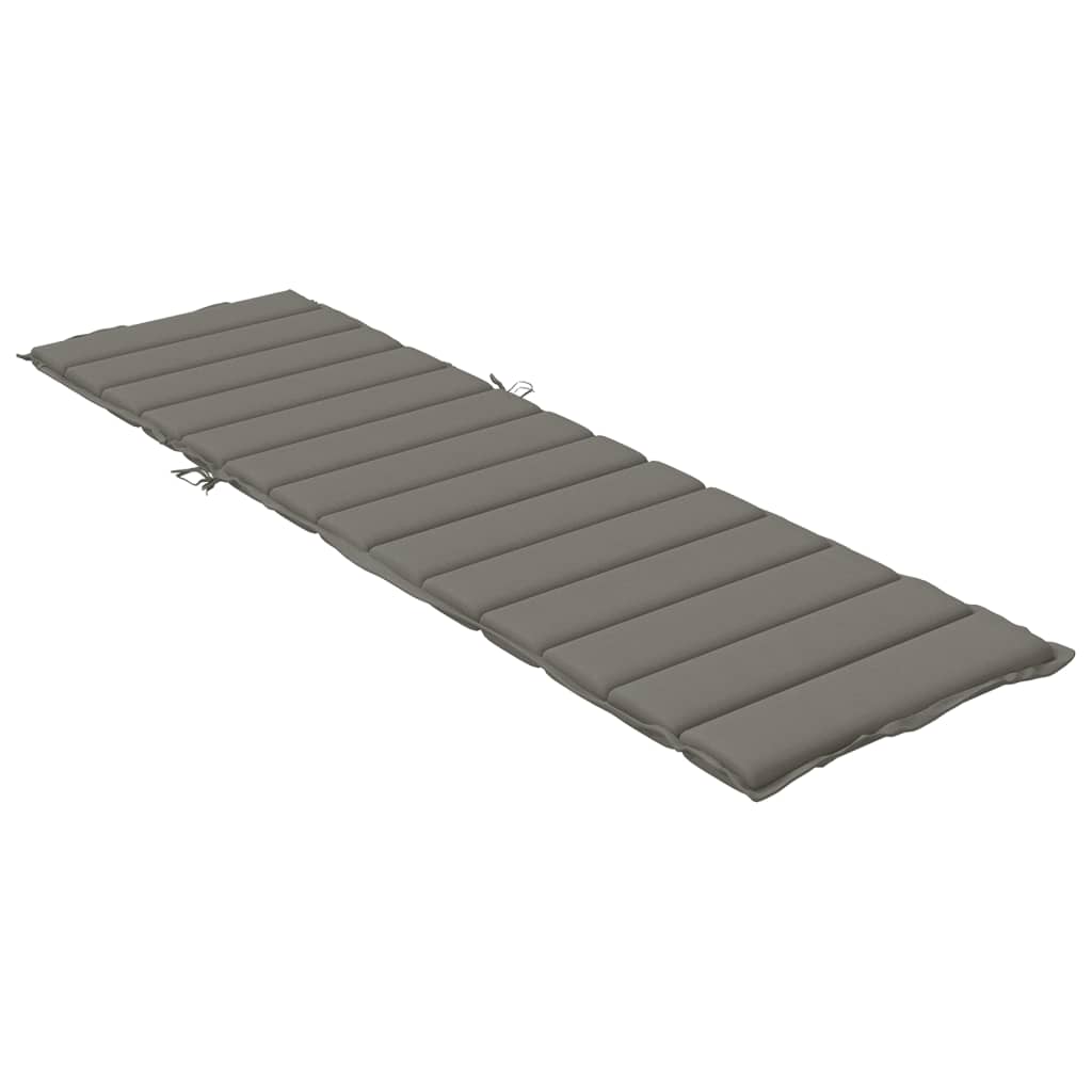 Cuscino per Lettino Prendisole Grigio Scuro Mélange 200x50x4cm