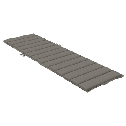 Cuscino per Lettino Prendisole Grigio Scuro Mélange 200x50x4cm
