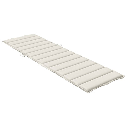 Cuscino per Lettino Prendisole Crema Mélange 200x50x4cm Tessuto