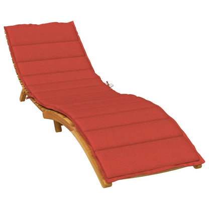 Cuscino per Lettino Prendisole Rosso MÃ©lange 200x50x4cm Tessuto