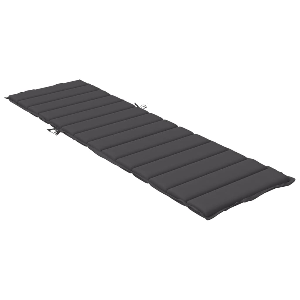 Cuscino per Lettino Prendisole Antracite MÃ©lange 200x60x4 cm
