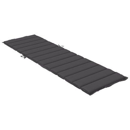 Cuscino per Lettino Prendisole Antracite MÃ©lange 200x60x4 cm