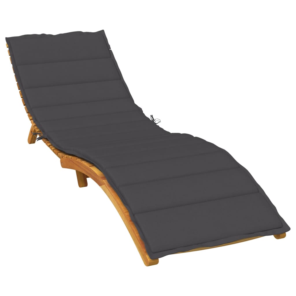 Cuscino per Lettino Prendisole Antracite MÃ©lange 200x60x4 cm