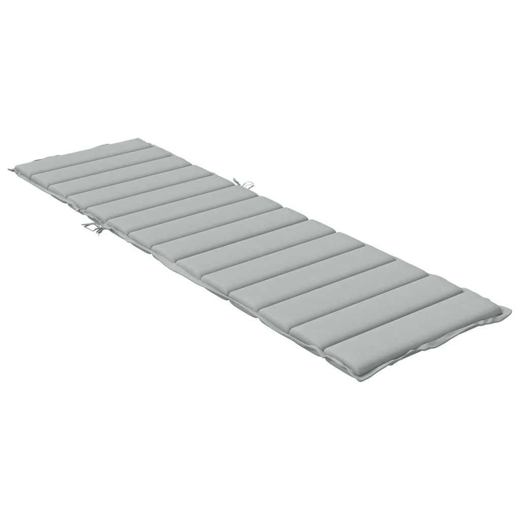 Cuscino per Lettino Prendisole Grigio Chiaro Mélange 200x60x4cm