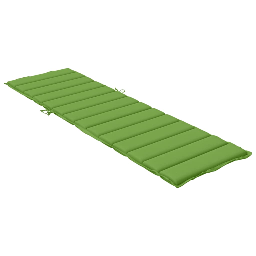 Cuscino per Lettino Prendisole Verde Mélange 200x60x4cm Tessuto
