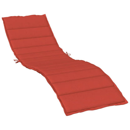 Cuscino per Lettino Prendisole Rosso MÃ©lange 200x60x4cm Tessuto