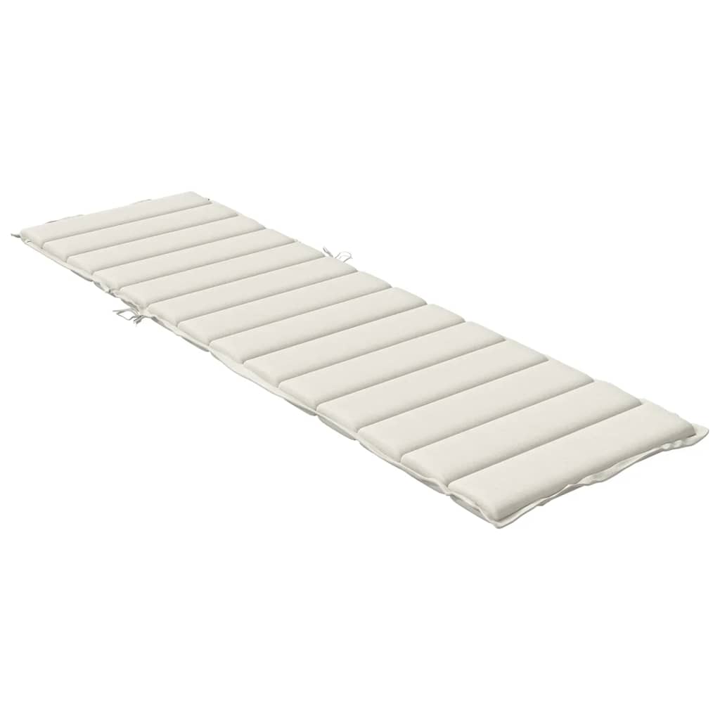 Cuscino per Lettino Prendisole Crema Mélange 200x70x4cm Tessuto