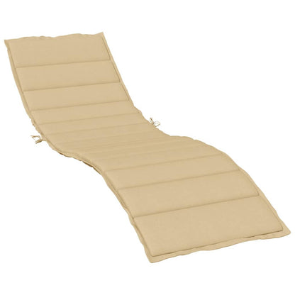 Cuscino per Lettino Prendisole Beige MÃ©lange 200x70x4cm Tessuto