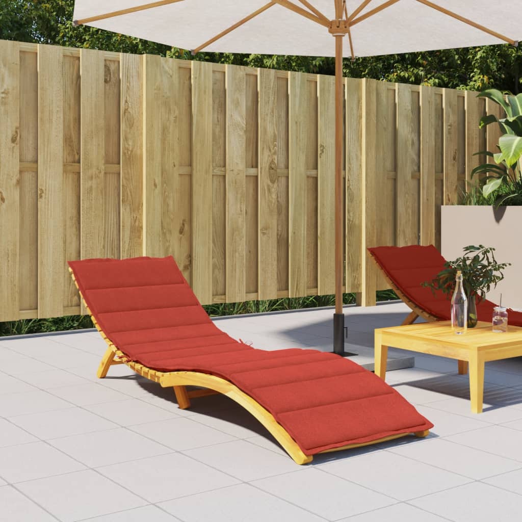 Cuscino per Lettino Prendisole Rosso MÃ©lange 200x70x4cm Tessuto