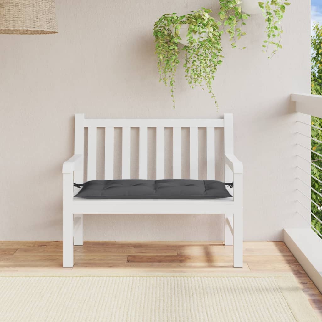 Cuscino Panca Giardino Antracite MÃ©lange 100x50x7cm Tessuto