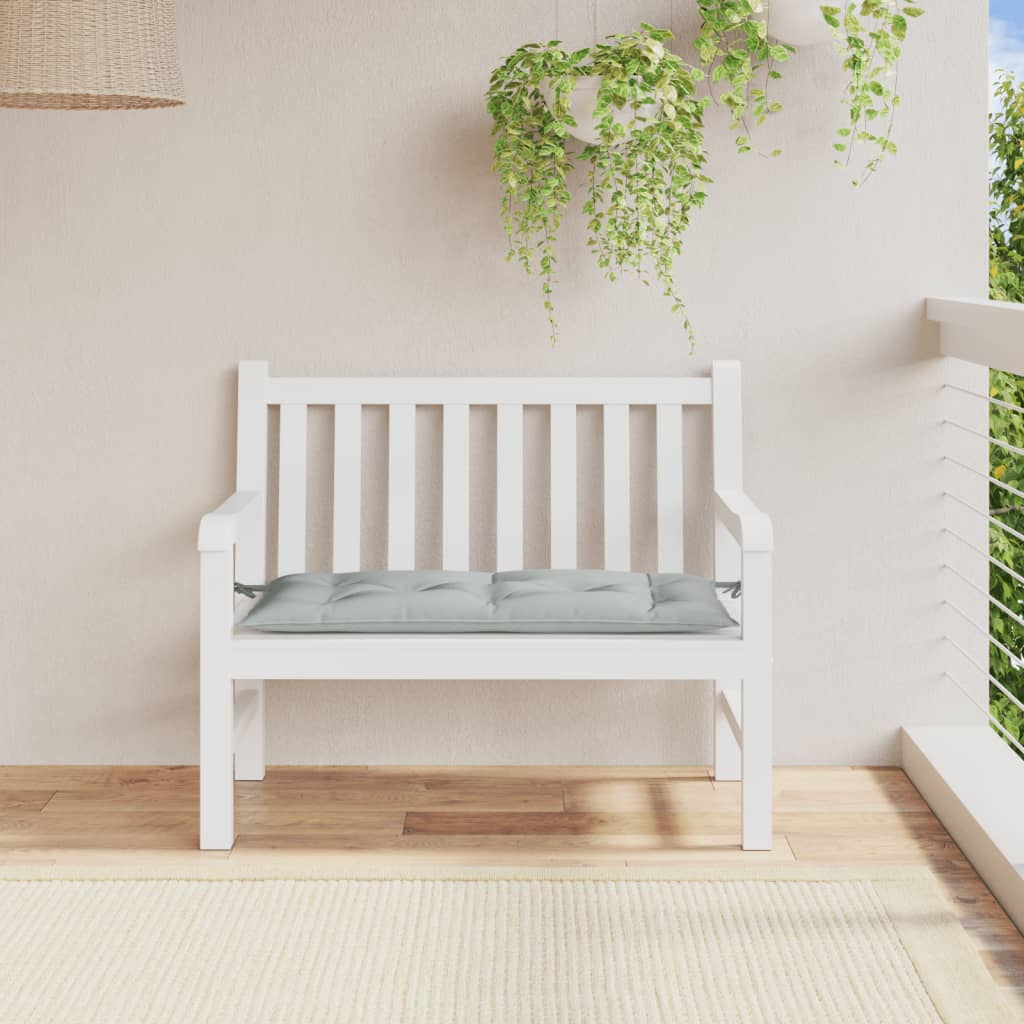 Cuscino Panca Giardino Grigio Chiaro MÃ©lange 100x50x7cm Tessuto