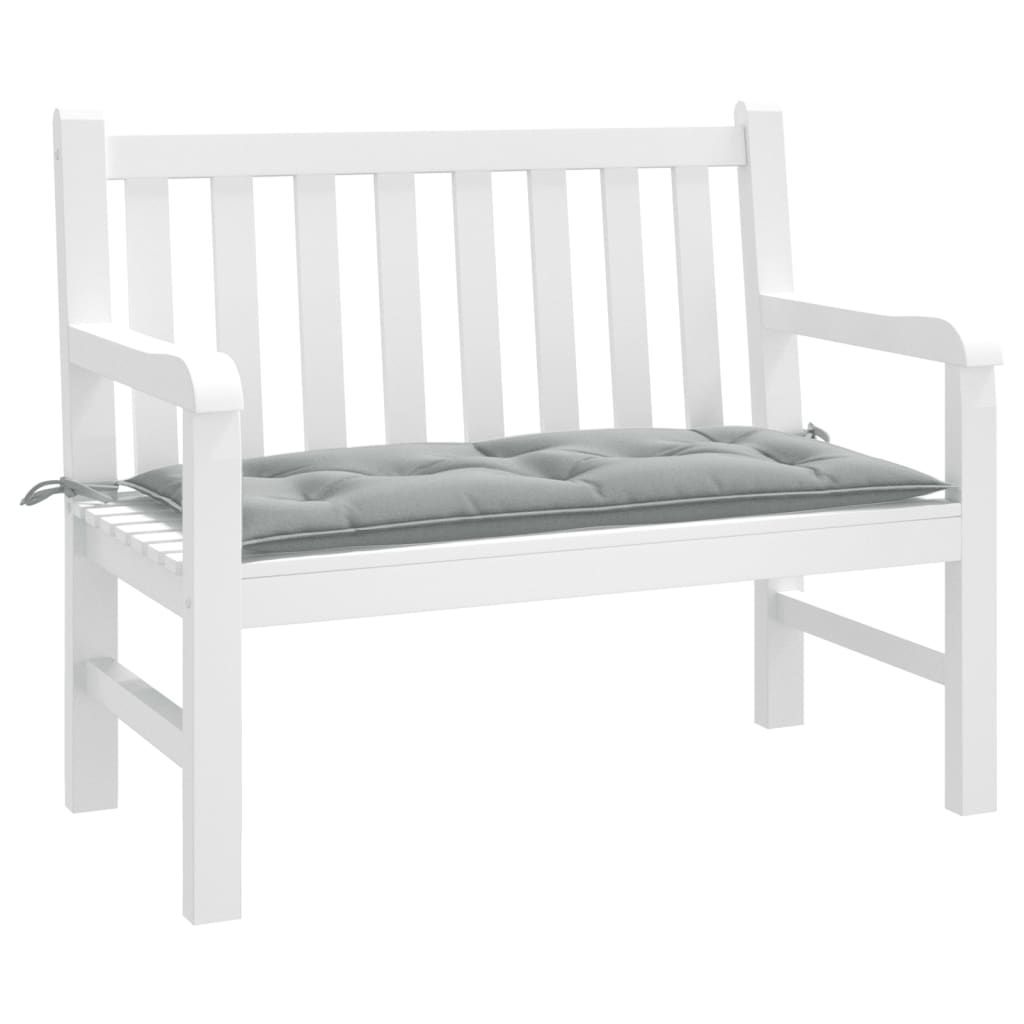 Cuscino Panca Giardino Grigio Chiaro MÃ©lange 100x50x7cm Tessuto