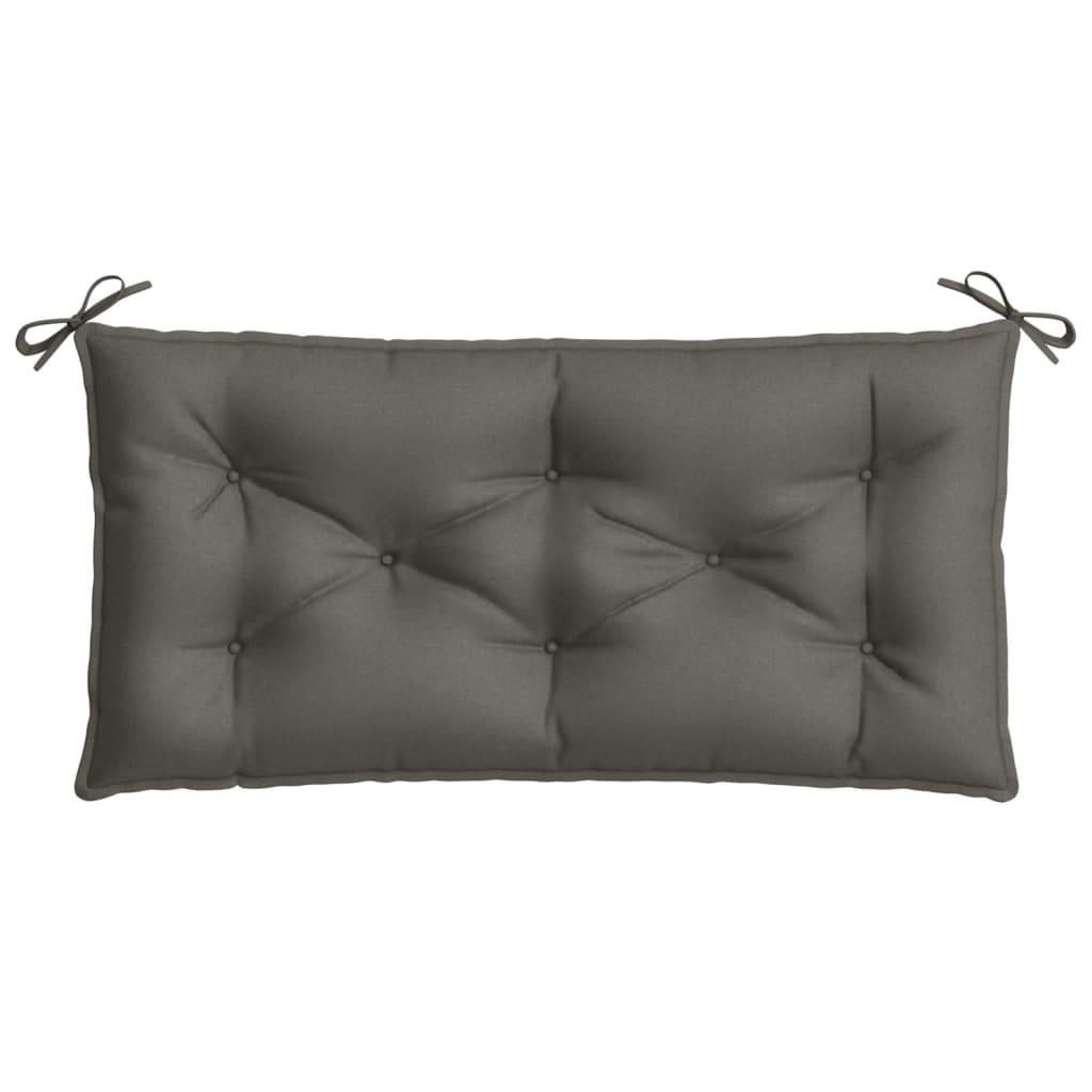 Cuscino Panca Giardino Grigio Scuro MÃ©lange 100x50x7 cm Tessuto