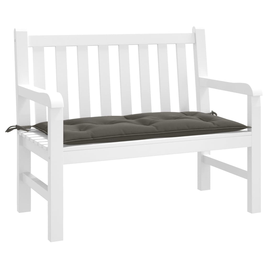 Cuscino Panca Giardino Grigio Scuro MÃ©lange 100x50x7 cm Tessuto