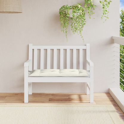 Cuscino Panca Giardino Crema MÃ©lange 100x50x7 cm Tessuto