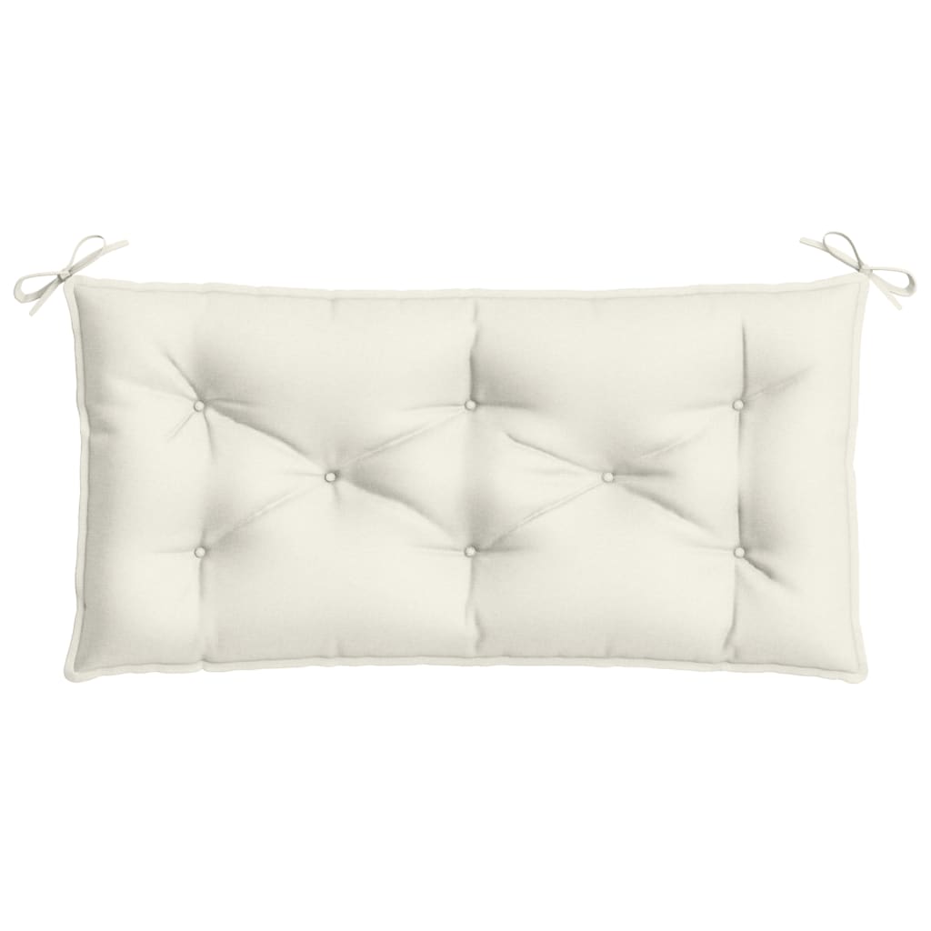 Cuscino Panca Giardino Crema MÃ©lange 100x50x7 cm Tessuto