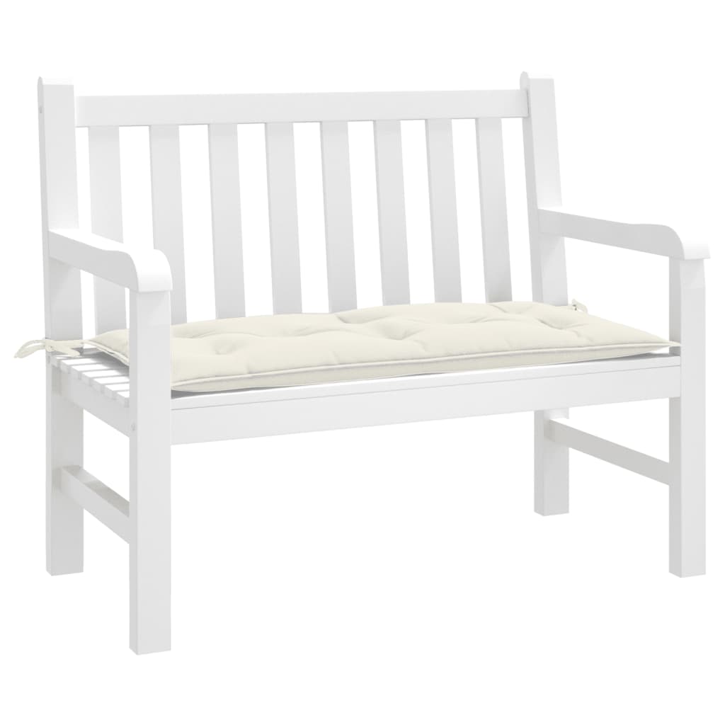 Cuscino Panca Giardino Crema MÃ©lange 100x50x7 cm Tessuto
