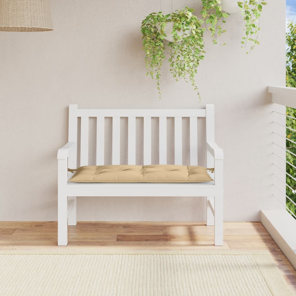 Cuscino Panca Giardino Grigio Scuro MÃ©lange 100x50x7 cm Tessuto