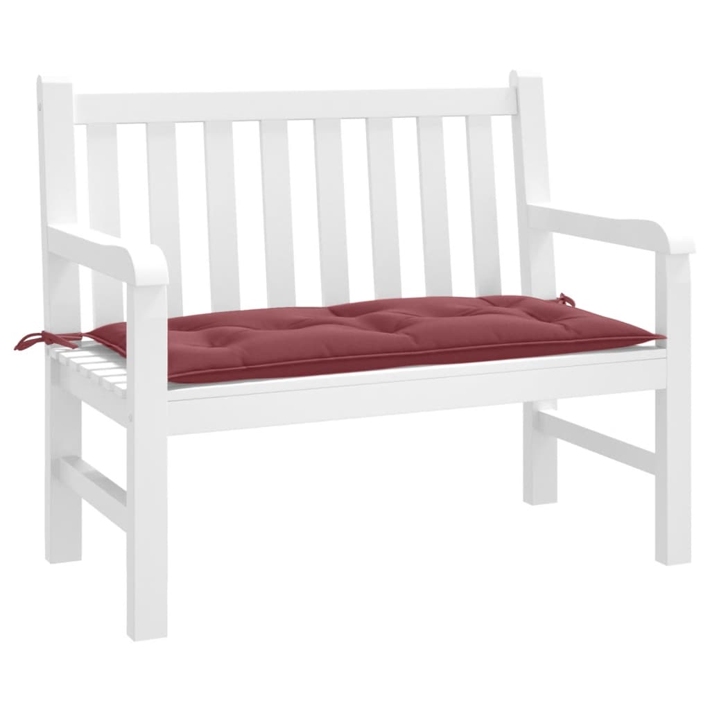 Cuscino Panca Giardino Rosso Vino MÃ©lange 100x50x7 cm Tessuto