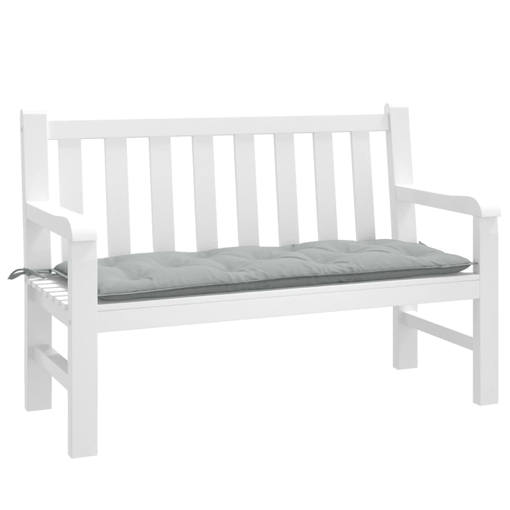 Cuscino Panca Giardino Grigio Chiaro MÃ©lange 120x50x7cm Tessuto