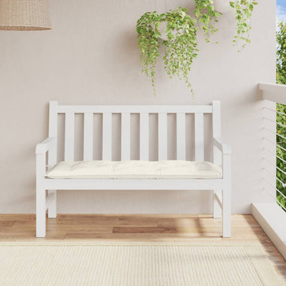 Cuscino per Panca da Giardino Crema MÃ©lange 120x50x7cm Tessuto