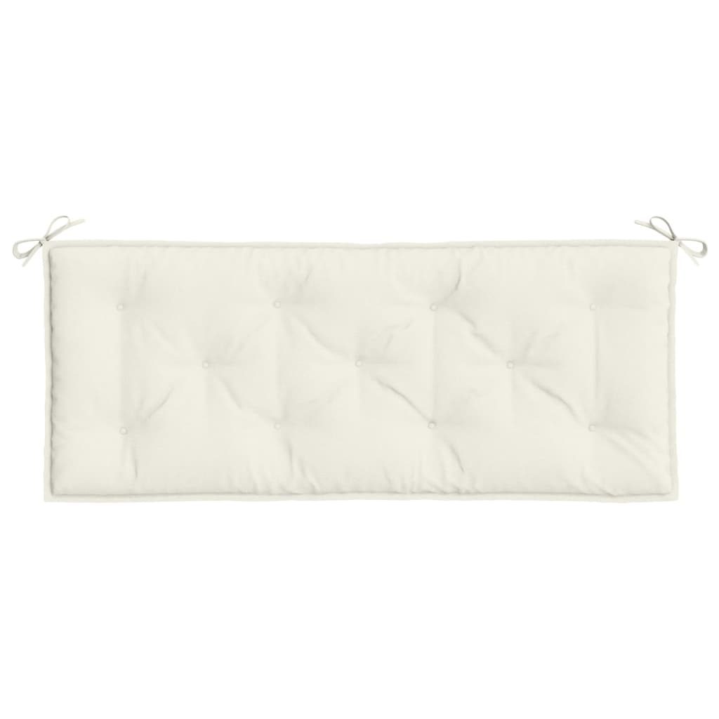 Cuscino per Panca da Giardino Crema MÃ©lange 120x50x7cm Tessuto