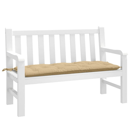 Cuscino per Panca da Giardino Beige MÃ©lange 120x50x7cm Tessuto