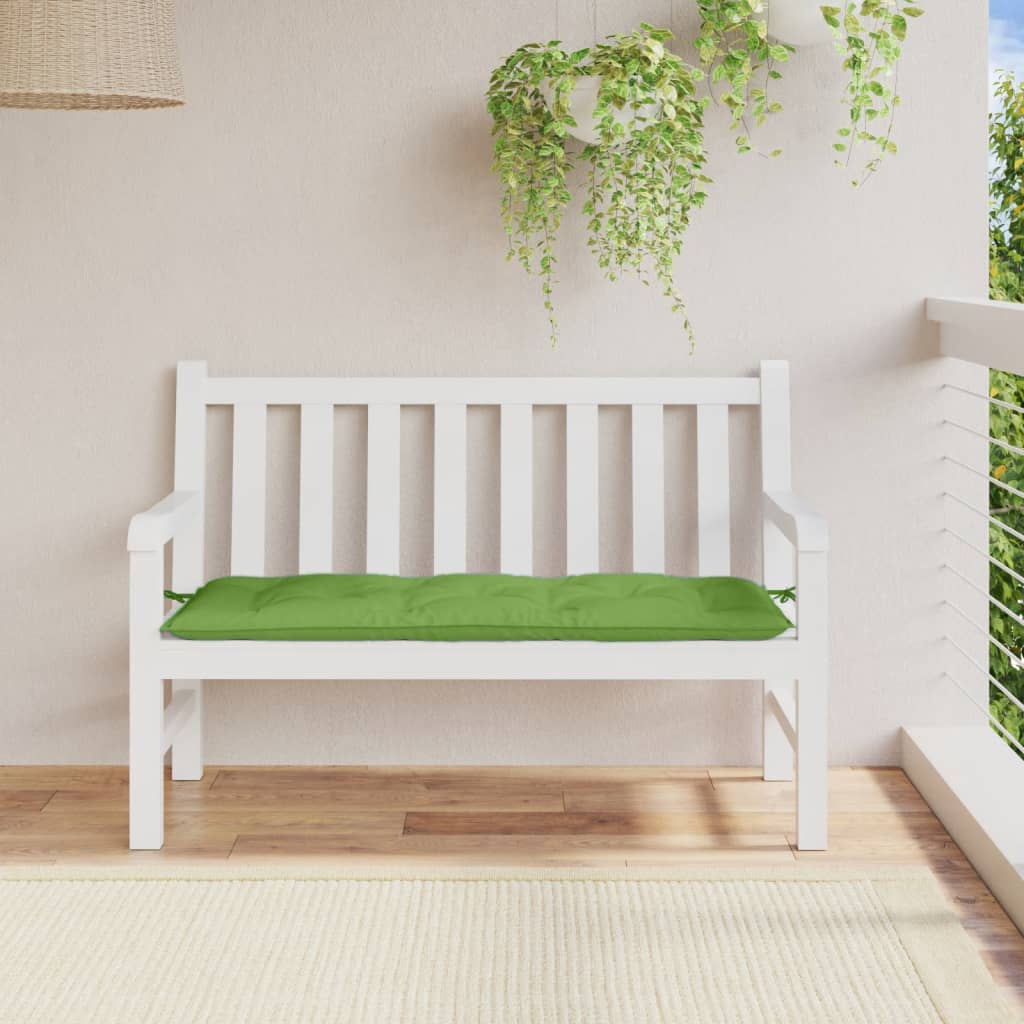 Cuscino per Panca da Giardino Verde MÃ©lange 120x50x7cm Tessuto