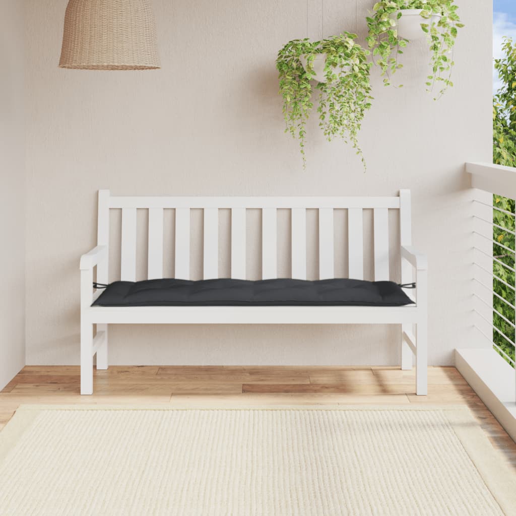 Cuscino Panca Giardino Antracite MÃ©lange 150x50x7 cm Tessuto