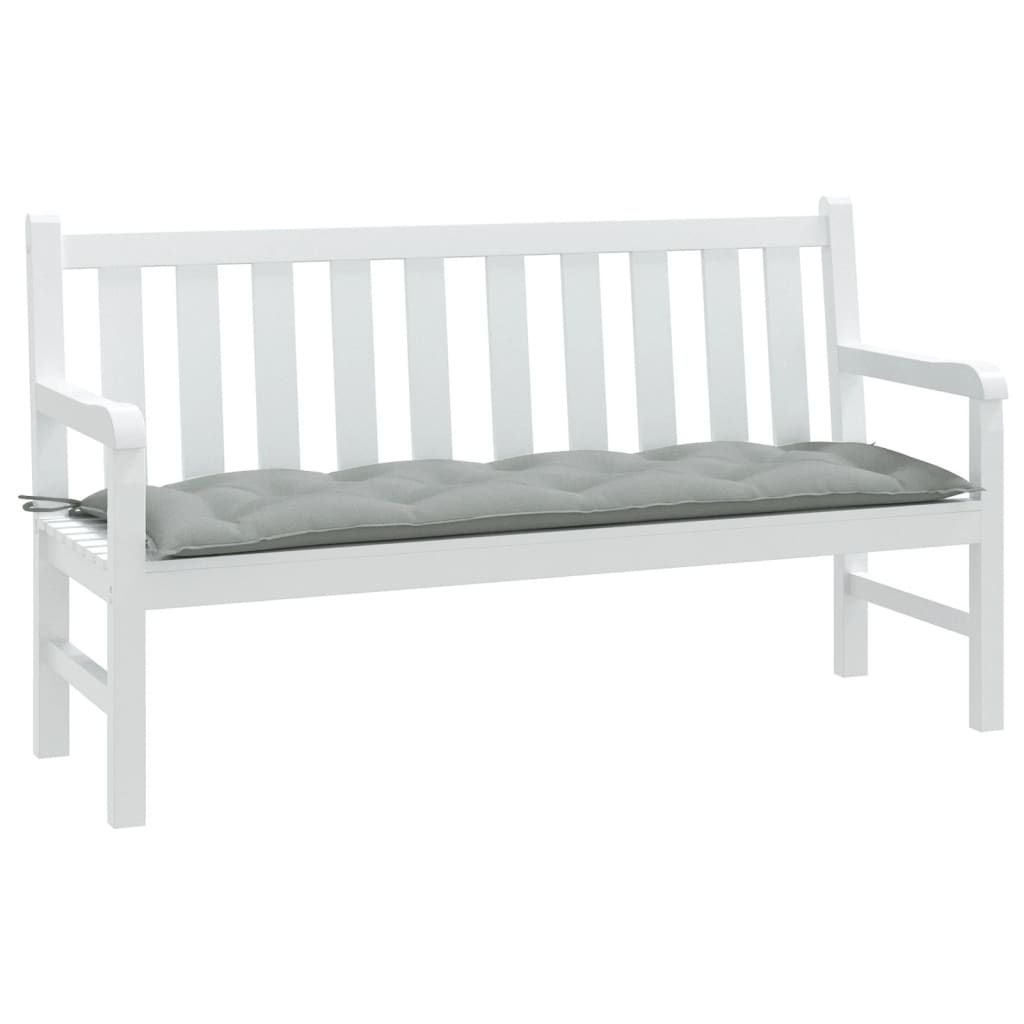 Cuscino Panca Giardino Grigio Chiaro MÃ©lange 150x50x7cm Tessuto