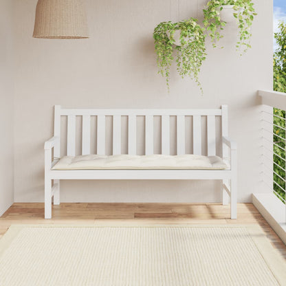 Cuscino per Panca da Giardino Crema MÃ©lange 150x50x7 cm Tessuto