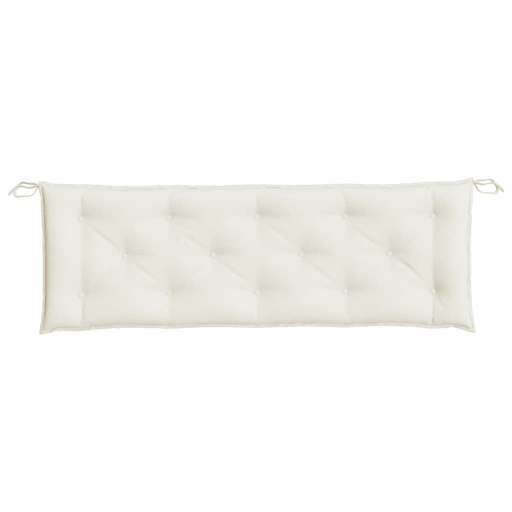 Cuscino per Panca da Giardino Crema MÃ©lange 150x50x7 cm Tessuto