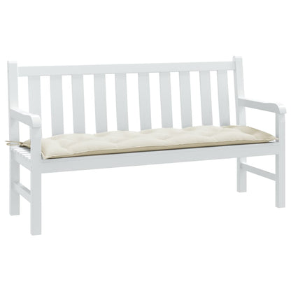 Cuscino per Panca da Giardino Crema MÃ©lange 150x50x7 cm Tessuto