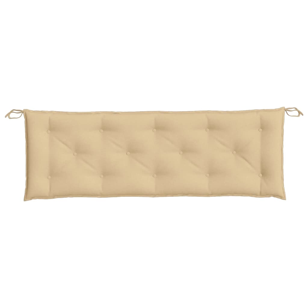 Cuscino Panca da Giardino Beige MÃ©lange 150x50x7 cm in Tessuto
