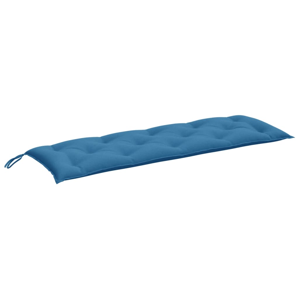 Cuscino Panca da Giardino Blu MÃ©lange 150x50x7 cm in Tessuto