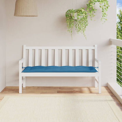 Cuscino Panca da Giardino Blu MÃ©lange 150x50x7 cm in Tessuto