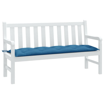 Cuscino Panca da Giardino Blu MÃ©lange 150x50x7 cm in Tessuto