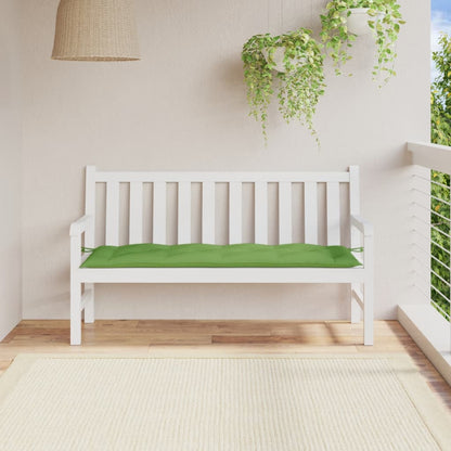 Cuscino Panca da Giardino Verde MÃ©lange 150x50x7 cm in Tessuto