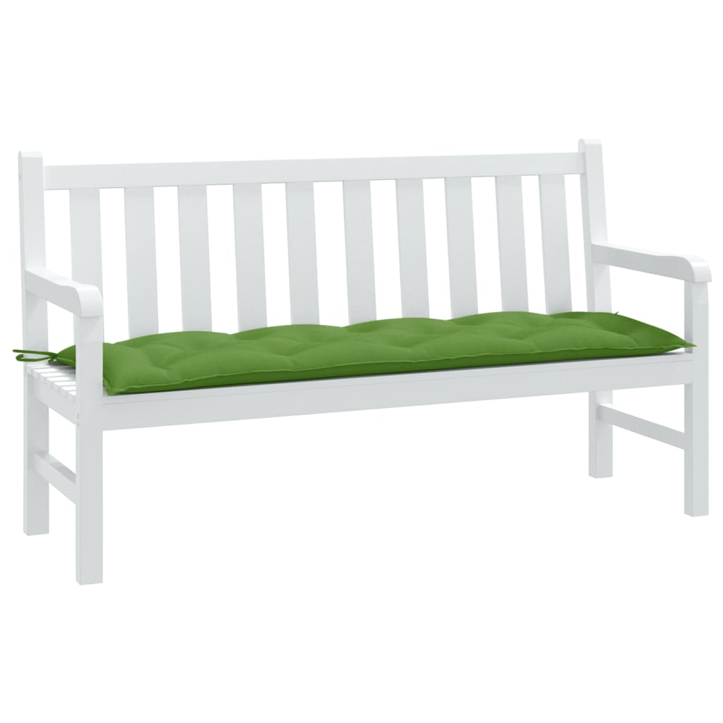 Cuscino Panca da Giardino Verde MÃ©lange 150x50x7 cm in Tessuto