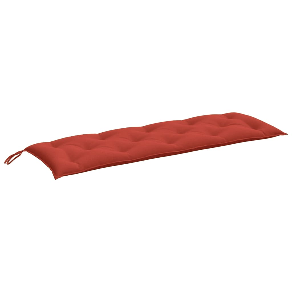 Cuscino Panca da Giardino Rosso MÃ©lange 150x50x7 cm in Tessuto