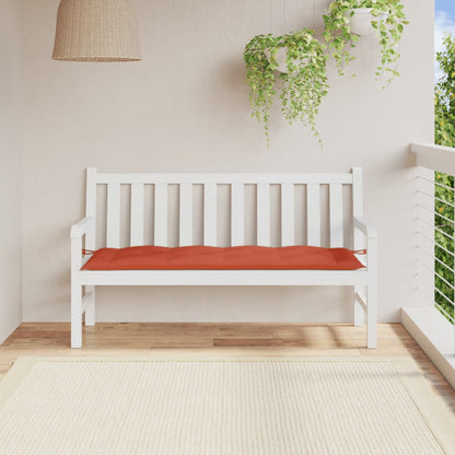 Cuscino Panca da Giardino Rosso MÃ©lange 150x50x7 cm in Tessuto